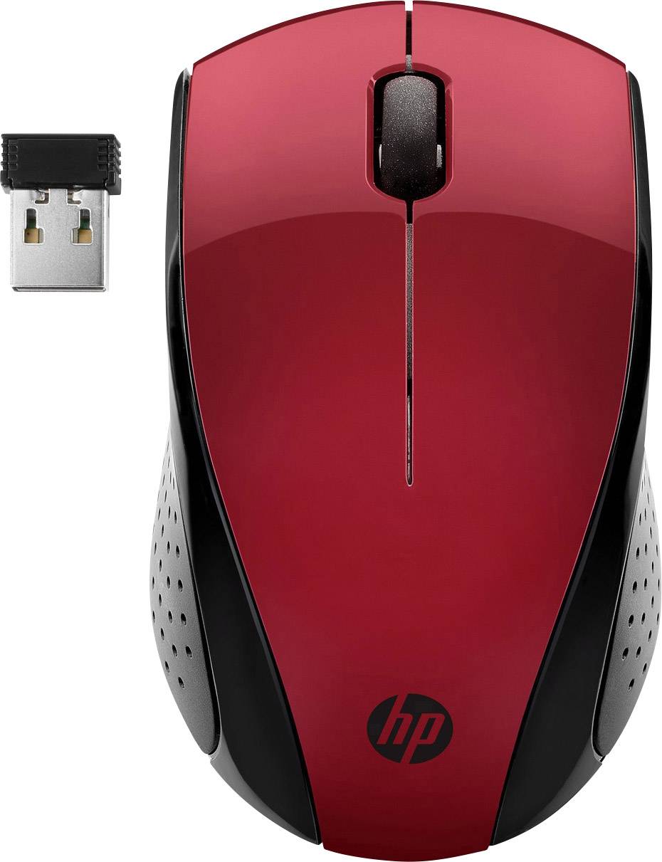 HP 220 Souris radio optique rouge 3 Boutons 1300 dpi molette intégrée-0