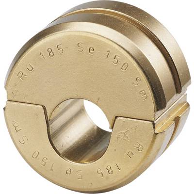 Un anneau de mesure métallique et rond avec des gravures. L'anneau présente une ouverture au centre. Gravé : 'Ru 185 Se 150 Sm'.