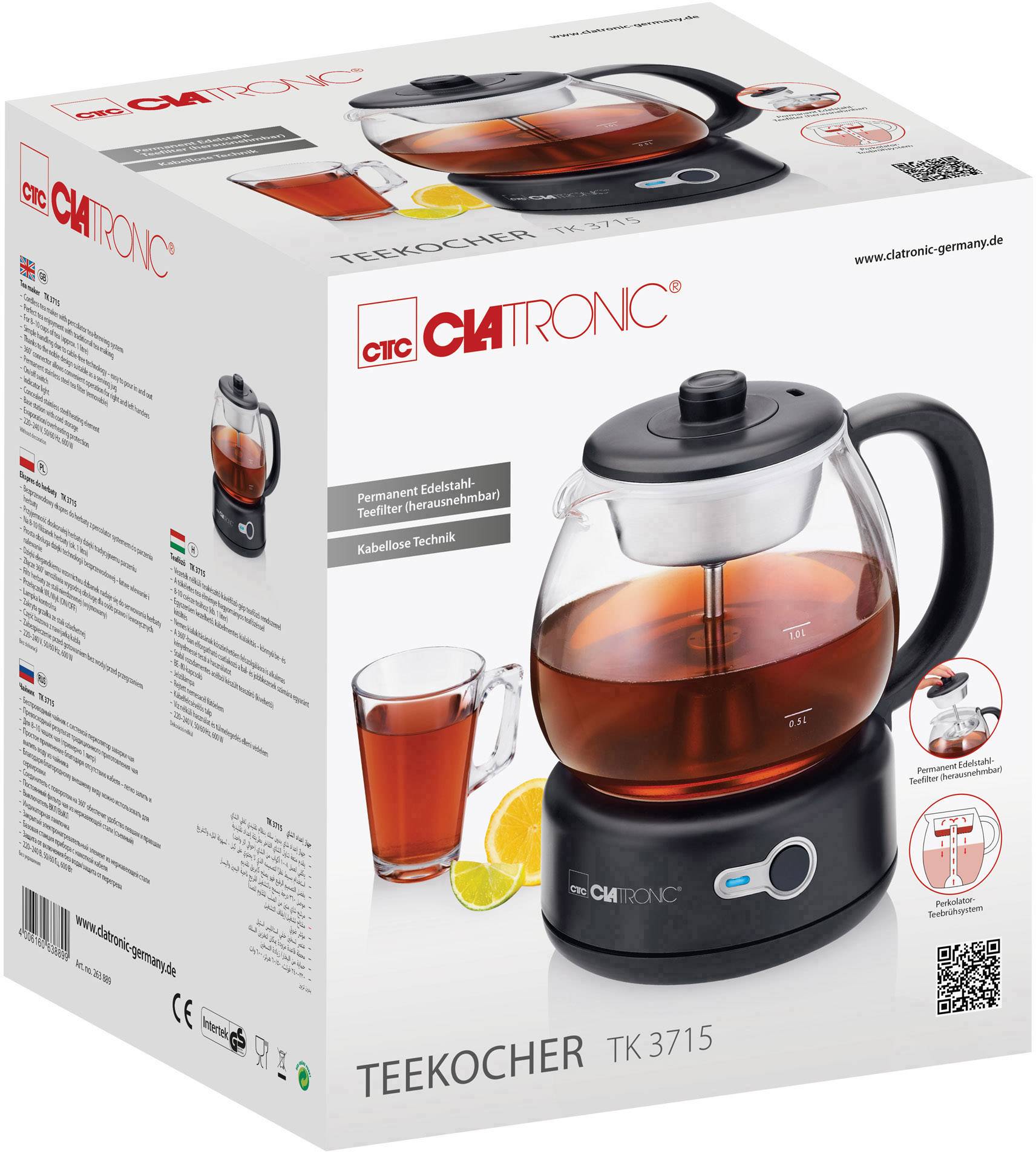Clatronic TK 3715 Machine à thé noir-7