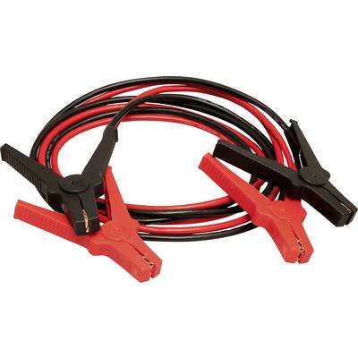 Câble de démarrage rouge et noir avec pinces pour le pontage des batteries de véhicules.