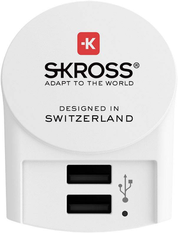 Chargeur Skross Euro USB - charge jusqu'à deux appareils USB (2,4 A) rapidement et simultanément-1