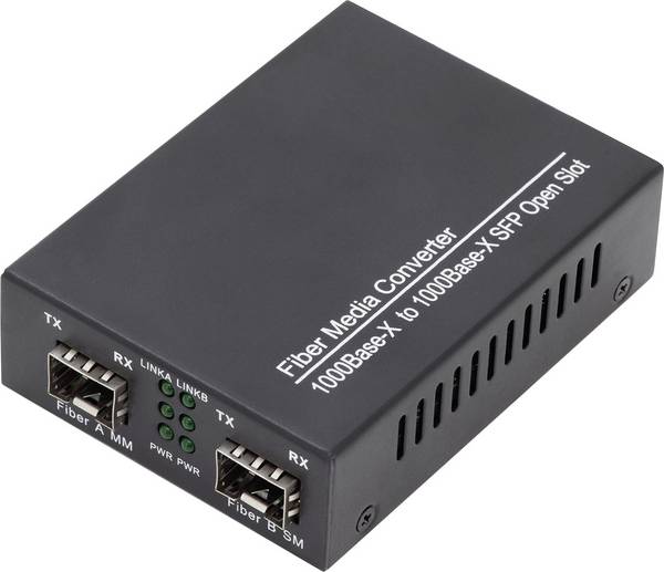 2 SFP Digitus DN-82133 Convertisseur de médias 1.25 GBit/s