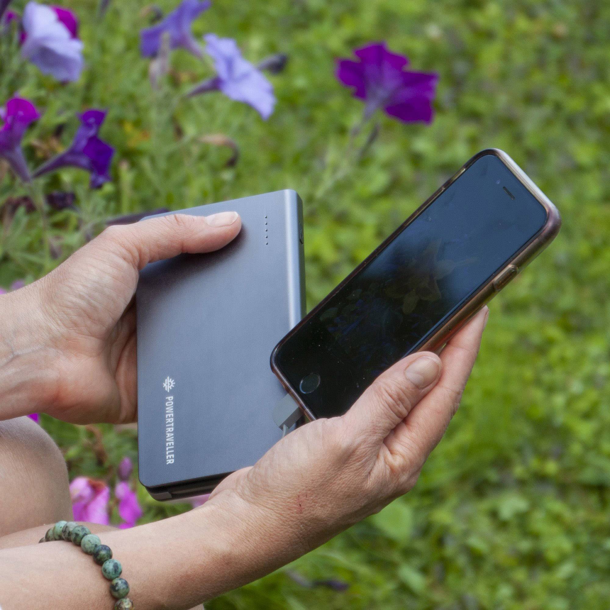 Power Traveller Swift 40 Powerbank (batterie supplémentaire) 10000 mAh Li-Ion USB-A, USB-C® anthracite Extérieur, Affich-1