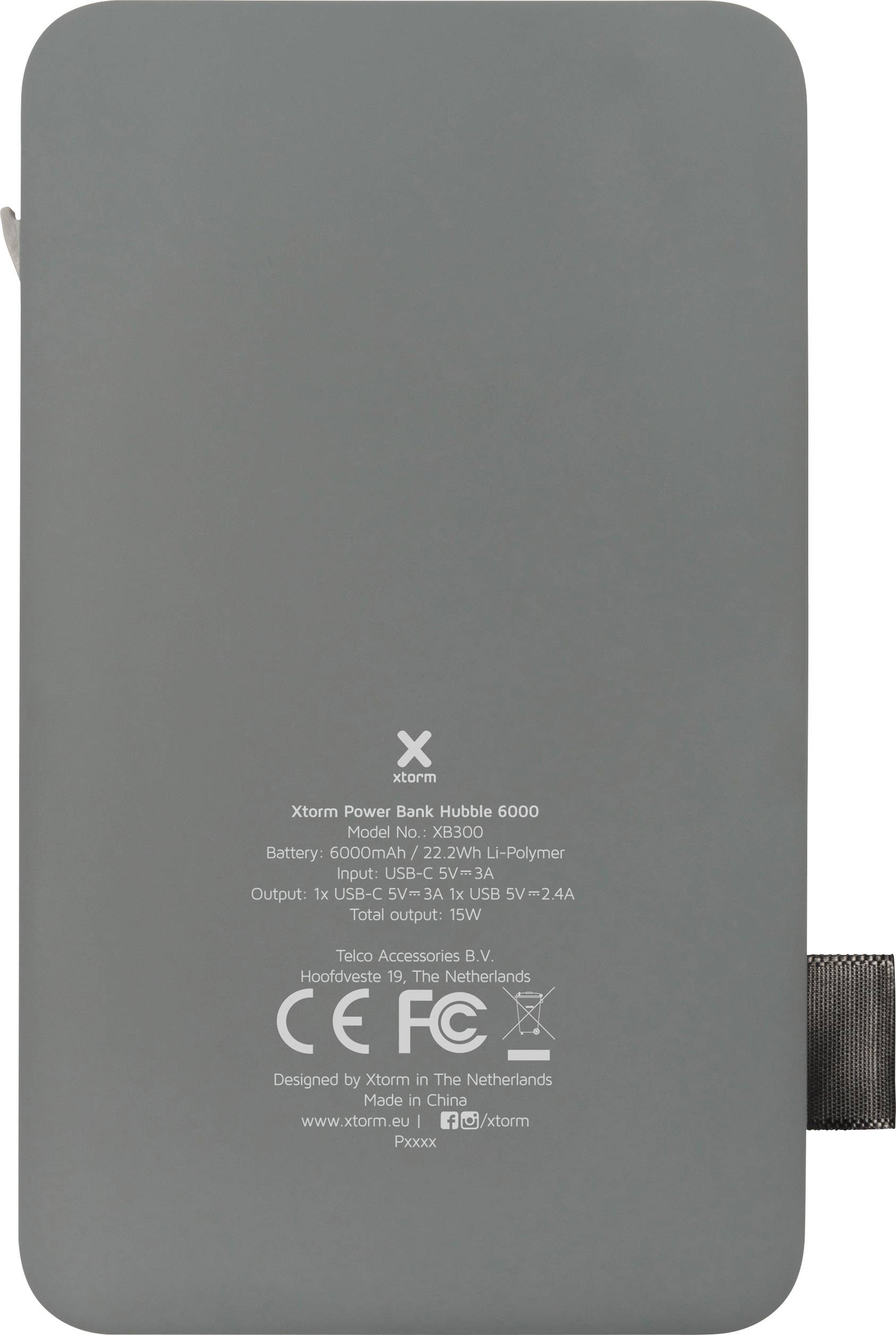 Xtorm by A-Solar Hubble Powerbank (batterie supplémentaire) 6000 mAh LiPo USB-C® gris, blanc Affichage du statut-8