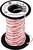 Bobine de fil de commutation rouge et blanc, 10 mètres. Fil de section transversale de 0,2 mm², diamètre extérieur de 0,85 mm. Marquages : certifications, marquage CE.