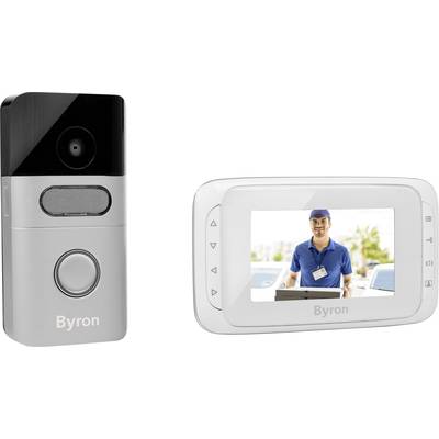 Interphone vidéo Byron    sans fil, numérique, radio Set complet  aluminium-gris, noir, blanc