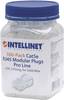 Intellinet Kabel Pack de 100 connecteurs modulaires RJ45 Intellinet Cat5e Pro Line UTP 3 points pour fil massif 100 fiches mâles dans le bol 50 µ contacts dorés 790512 Contact à sertir Nombre de pôles 8P8C transparent 100 pc(s)