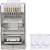 Un connecteur RJ45 transparent avec huit contacts dorés, utilisé pour les câbles réseau Ethernet.