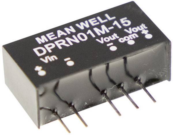 MEAN WELL DPRN01L-15 Convertisseur CC/CC 34 mA 1 W Nbr. de sorties: 2 x Contenu 1 pc(s)