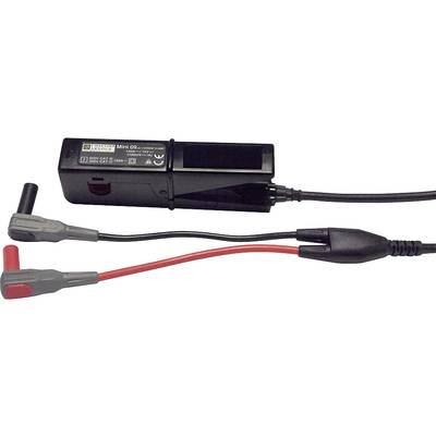 Un chargeur avec deux câbles ; l'un rouge, l'autre noir, munis chacun de pinces. Il est utilisé pour charger des batteries.