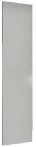 Un panneau rectangulaire en métal gris, disposé verticalement.
