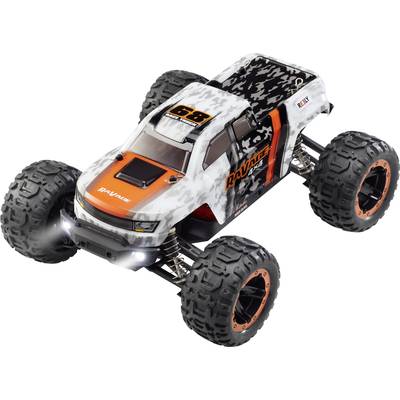 Monstertruck Reely RaVage 4x4 orange, blanc brushed 1:16 Auto RC électrique 4 roues motrices (4WD) prêt à fonctionner (R
