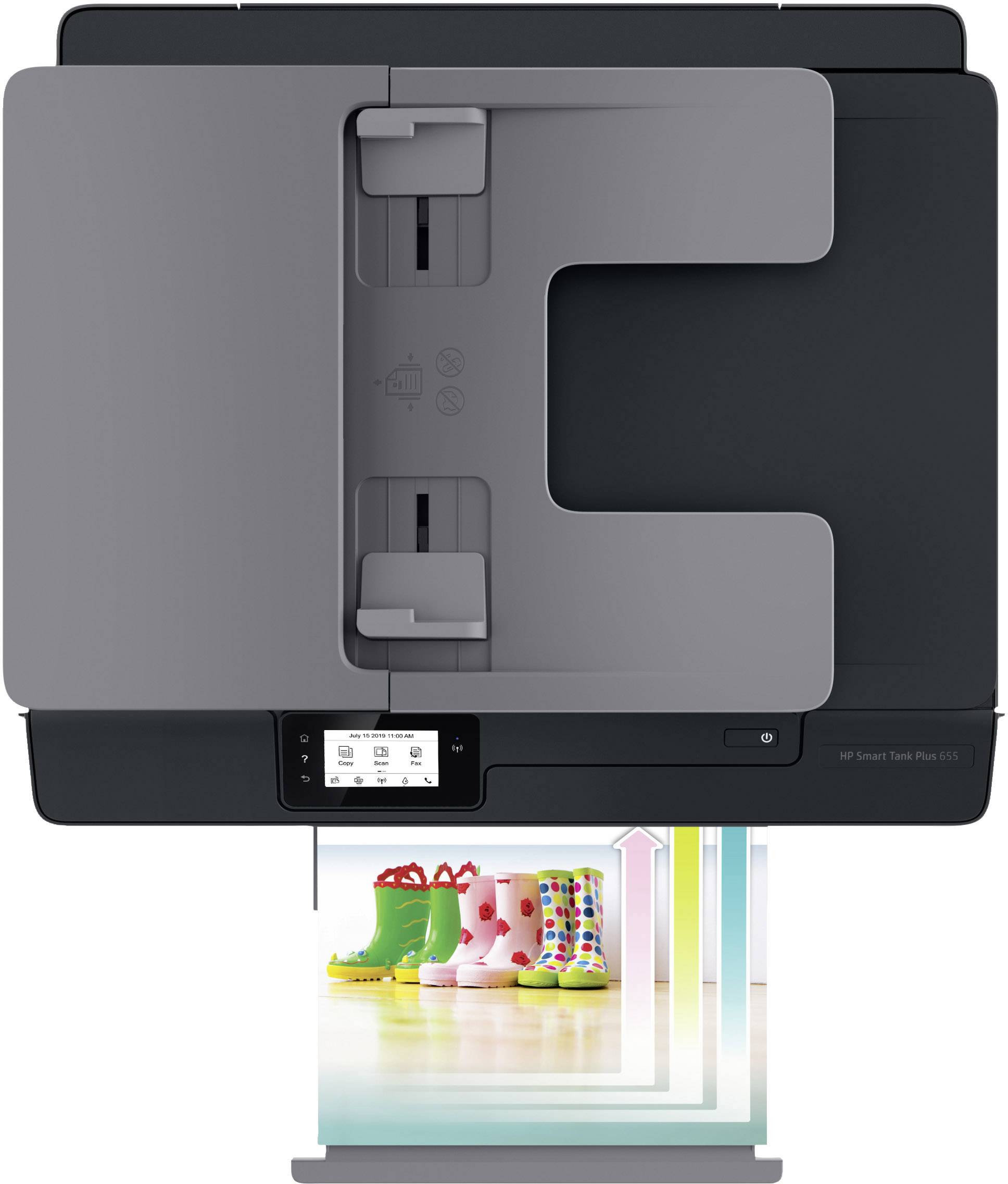 HP Smart Tank Plus 655 Imprimante multifonction jet d'encre couleur A4 imprimante, scanner, photocopieur, fax chargeur a-6