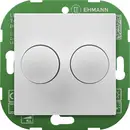 Ehmann 4295x0700 Variateur rotatif Adapté pour ampoule: Lampe LED, Ampoule électrique, Lampe halogène blanc (RAL 9016)