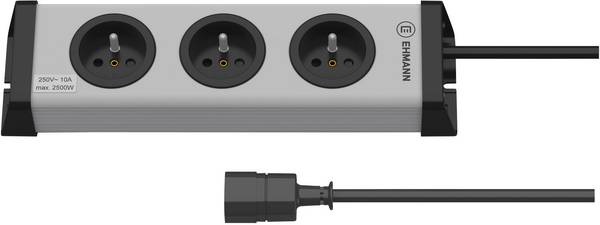 Multiprise pour appareils frigorifiques Ehmann 0200x02032308 gris, noir fiche mâle 1 pc(s)