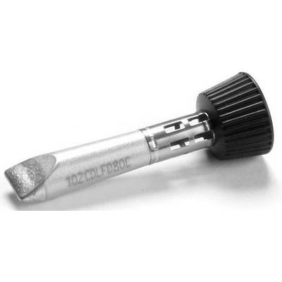 Objet métallique cylindrique avec une extrémité striée de couleur noire, probablement un embout de forage ou une tête d'outil, sur fond blanc.