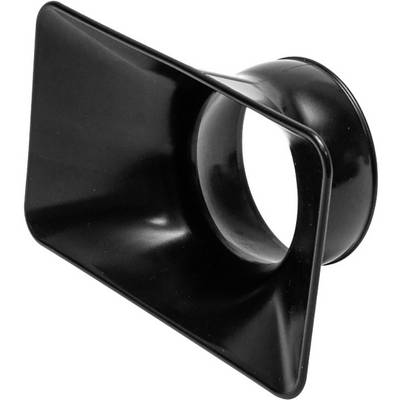 Embout d'aspirateur noir, rectangulaire, avec raccordement circulaire.