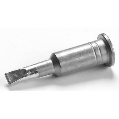 Pointe de fer à souder de forme cylindrique avec un embout plat, adaptée aux travaux de soudure précis sur des composants électroniques.