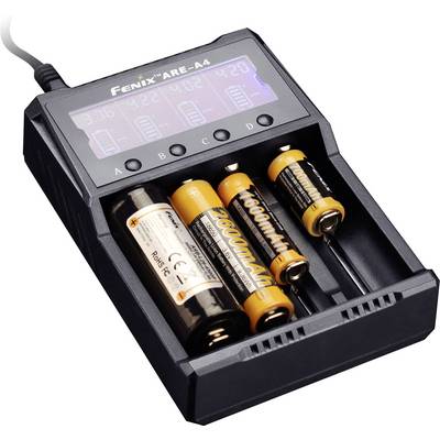 Fenix Light ARE-A4 Chargeur de piles rondes NiCd, NiMH, Li-ion 10340, 10350, 10440, 10500, 12500, 12650, 13500, 13650, 1-0