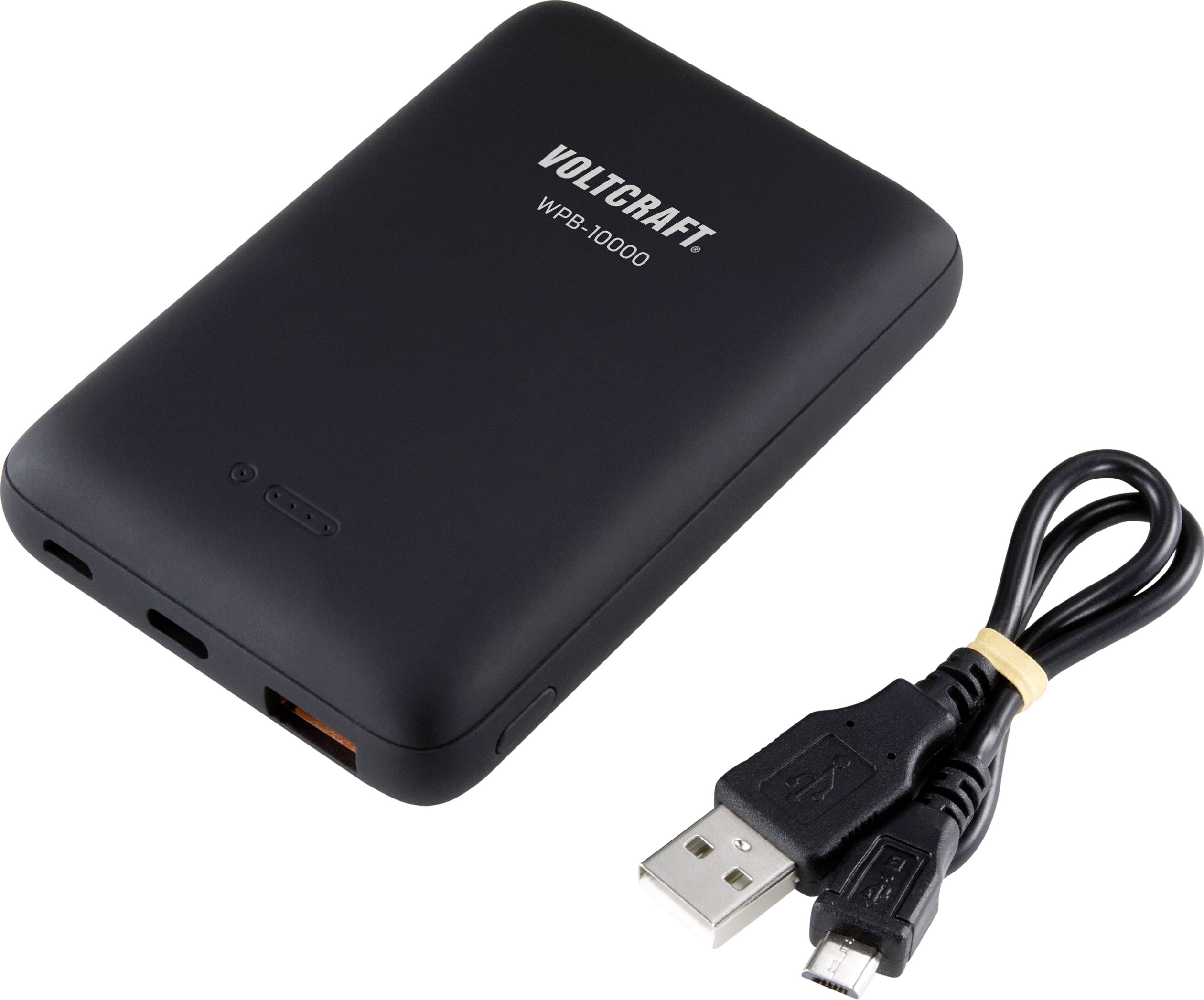VOLTCRAFT VC-11015280 Powerbank sans fil 10000 mAh Power Delivery, Fast Charge LiPo noir-4