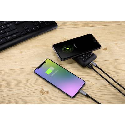 VOLTCRAFT VC-11015280 Powerbank sans fil 10000 mAh Power Delivery, Fast Charge LiPo noir-7