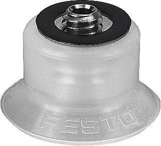 Buse de soufflage en plastique avec marquage 'Festo', anneau métallique visible en haut. Utilisée pour des applications industrielles et l'automatisation.