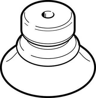 Illustration d'une ampoule à incandescence vue de dessus, dans un style simplifié noir et blanc.
