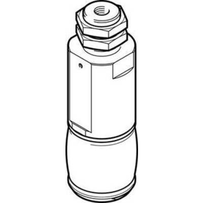 Dessin d'une tête de boulon hexagonale sur un corps cylindrique, probablement une valve ou un composant mécanique.