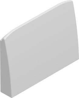 Un objet rectangulaire simple, gris, en vue tridimensionnelle.