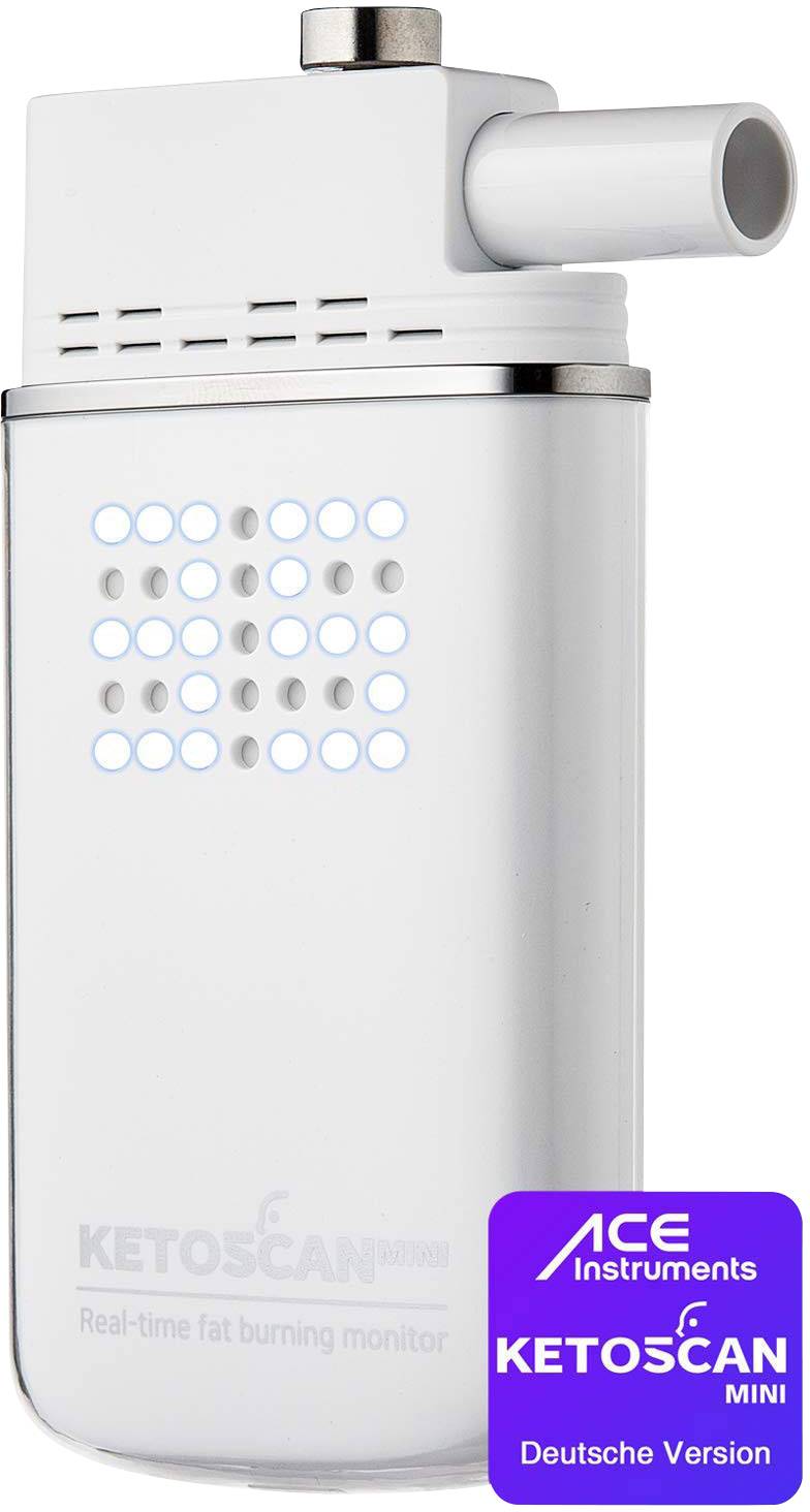 Un dispositif portable blanc permettant de surveiller la combustion des graisses en temps réel, avec des indicateurs lumineux bleus.