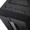 Boîtier d'ordinateur noir avec bouton d'alimentation, indicateur LED, deux ports USB 3.0, deux ports USB 2.0, prise audio en haut.