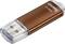 Une clé USB marron avec des capuchons en plastique à chaque extrémité, portant l'inscription 'USB 3.0 Hama'.