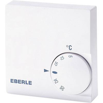 Thermostat Eberle avec molette de réglage de température, affichant une échelle Celsius de 5 à 30 degrés.