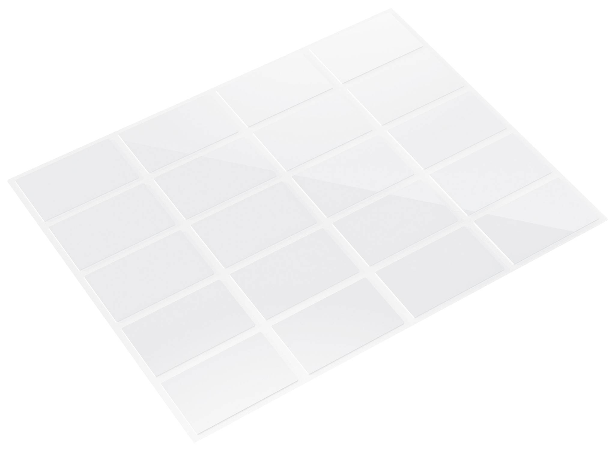 Un rouleau de ruban adhésif double face avec des rectangles détachables. Logo de marque 'fischer' visible à l'intérieur du rouleau.