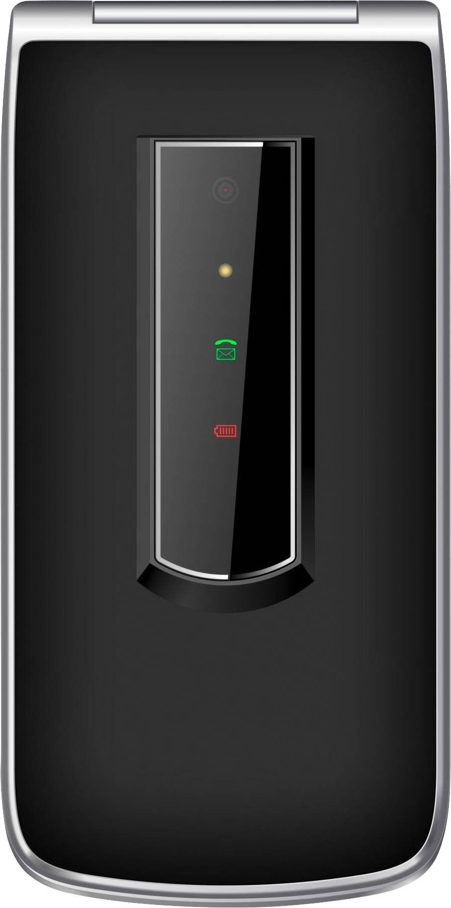 beafon SL495 Téléphone portable à clapet noir, argent-3