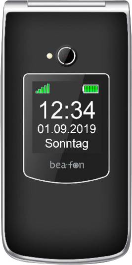 beafon SL595 Téléphone portable à clapet noir, argent-1