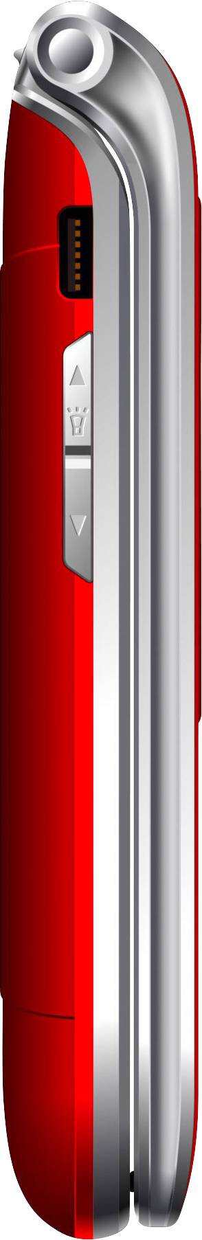 BEA FON SL595_EU001RS Téléphone portable à clapet rouge, argent-1