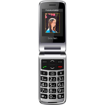 BEA FON SL595PLUS_EU001BS Téléphone portable à clapet noir, argent-0
