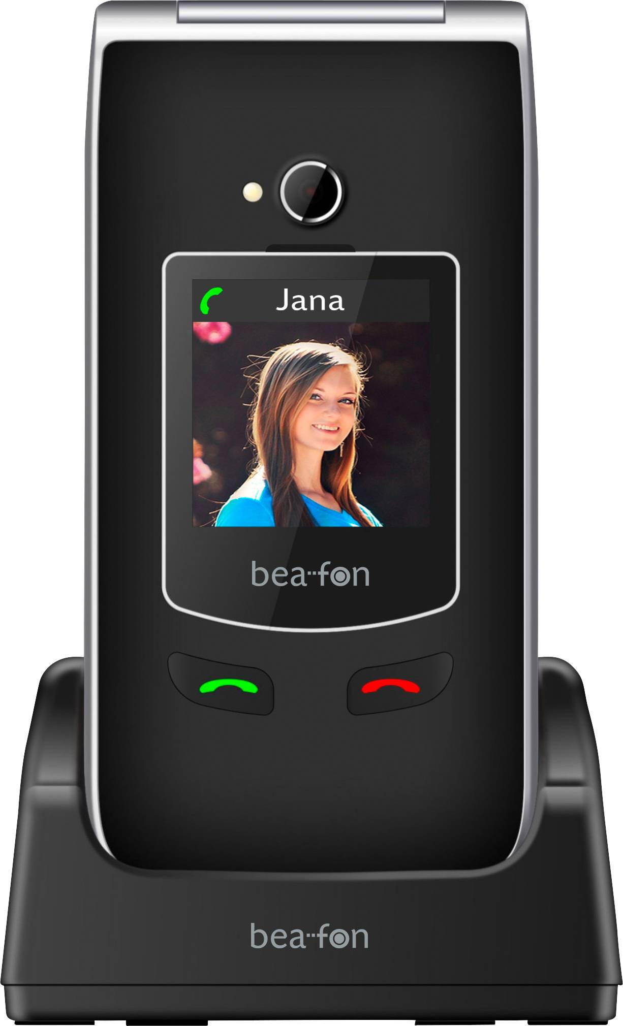 BEA FON SL595PLUS_EU001BS Téléphone portable à clapet noir, argent-4