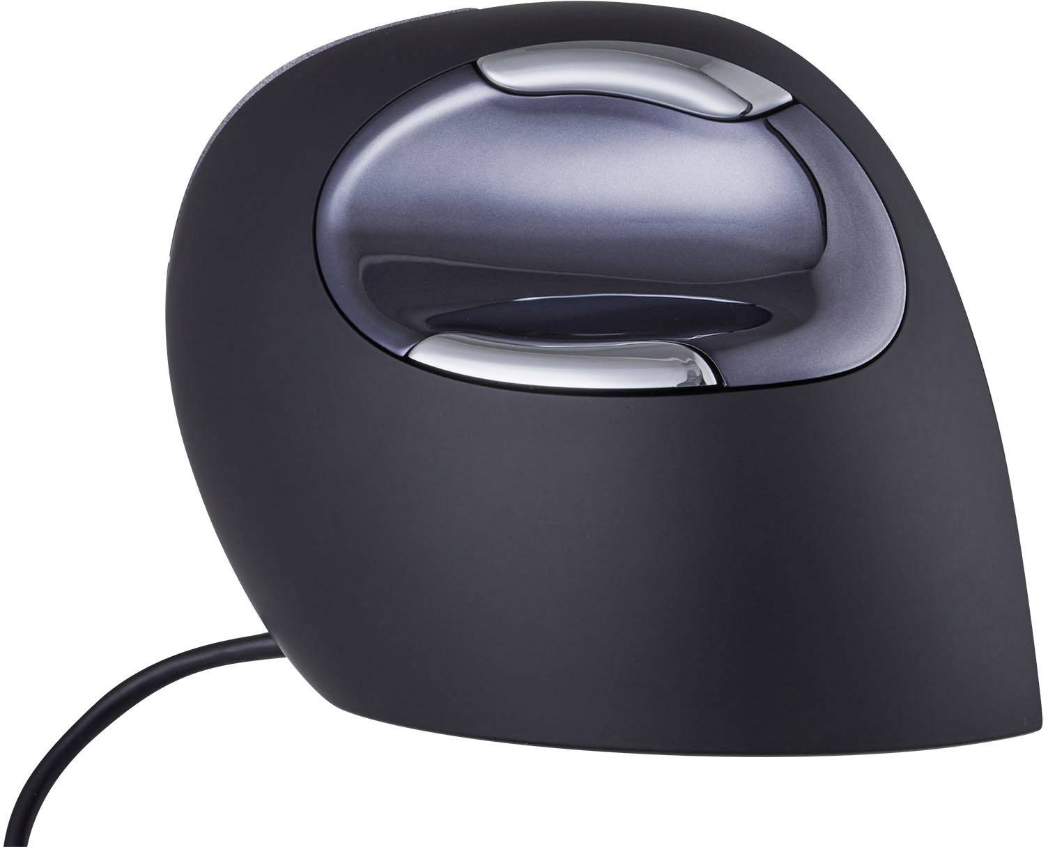 BakkerElkhuizen Evoluent D Small, Droitier, Conception verticale, Laser, USB Type-A, 3200 DPI, Noir-1