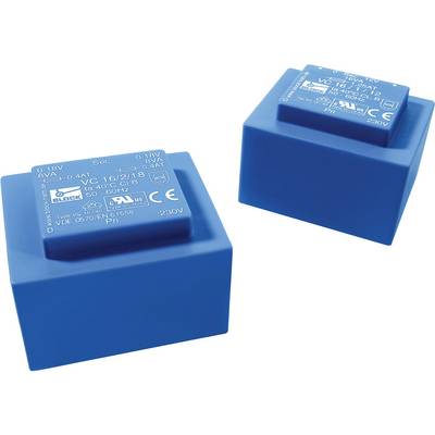 Deux composants électroniques bleus portant le marquage CE, adaptés pour des tensions de 18V à 230V à 50-60Hz. Convenant à des applications polyvalentes.
