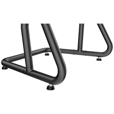 Piètement de table noir en forme de U avec quatre pieds ronds, adapté aux constructions de meubles stables.