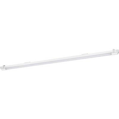 Tube fluorescent LED blanc dans un boîtier allongé, adapté à une installation au plafond en intérieur. Source lumineuse économe en énergie.