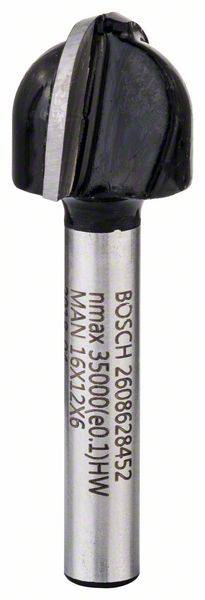 Bosch Accessories 2608628452 Fraise à gorge creuse Carbure de tungstène Longueur 45 mm Dimension produit, Ø 15.9 mm Longueur de travail 9.50 mm Diamètre de tige 6 mm