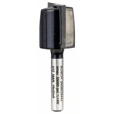 Fraise supérieure avec tige cylindrique, adaptée aux travaux sur bois. Inscription 'Bosch max 35000 (60) 1 HW'.