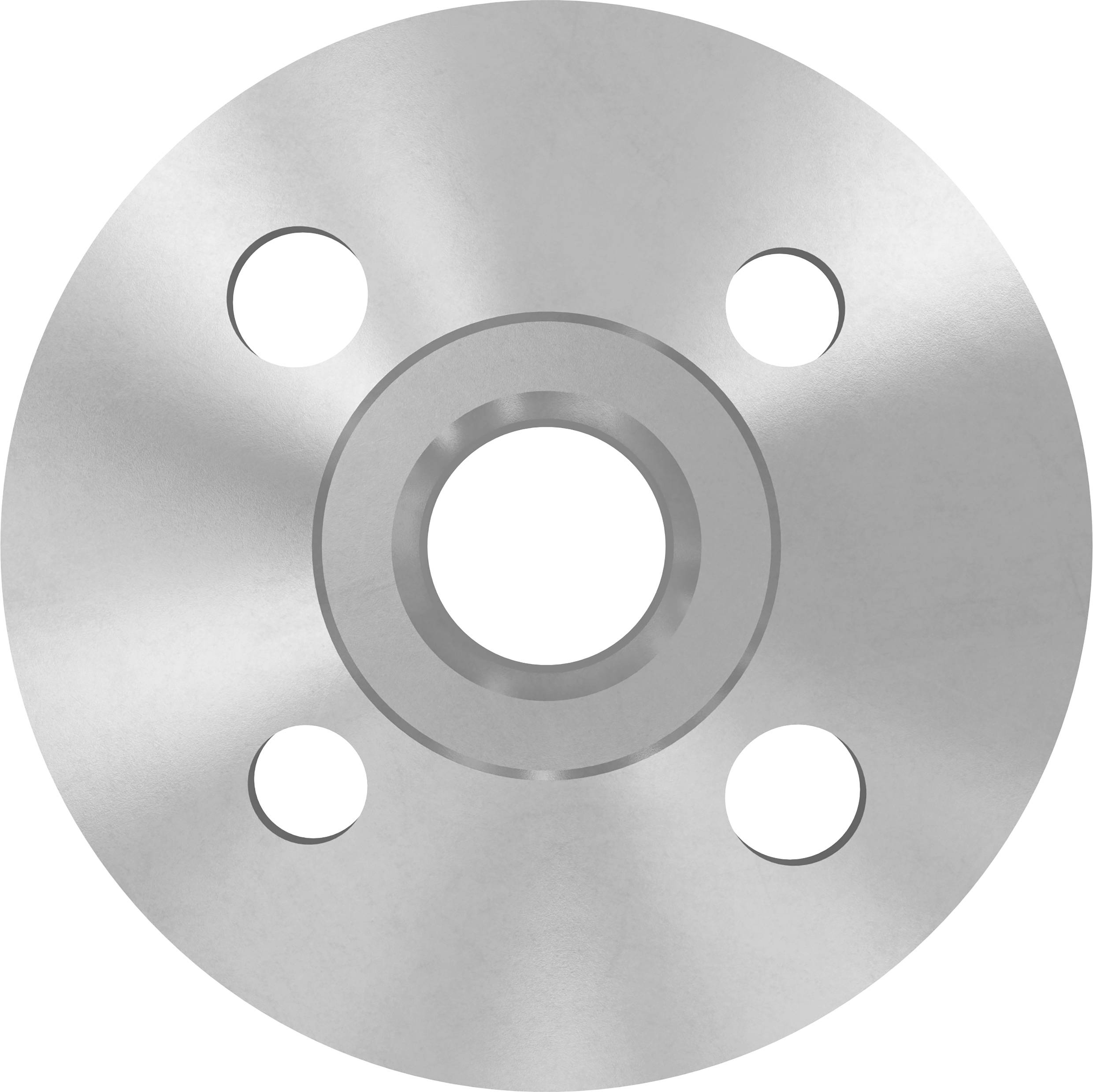 Disque métallique rond avec un trou central et quatre petits trous répartis uniformément. Convient pour des applications mécaniques.