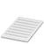 Une plaque de grille en plastique blanc avec des bords légèrement surélevés, adaptée pour couvrir ou ventiler des surfaces.