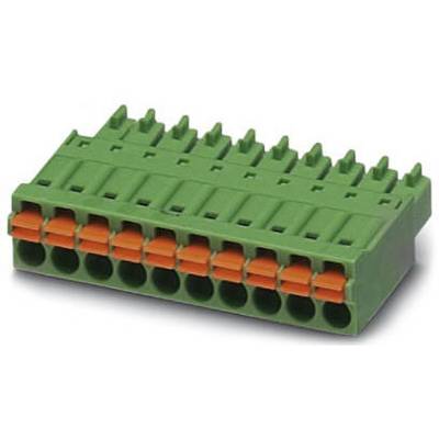 Bloc de connecteurs vert et orange avec plusieurs points de connexion pour branchements électroniques.