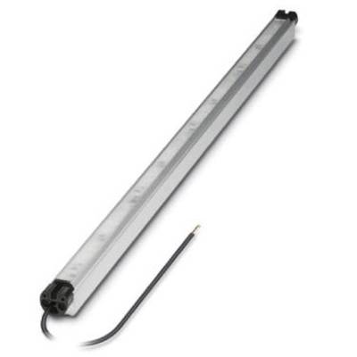 Un bandeau lumineux LED gris allongé avec un câble noir, adapté à l'éclairage intérieur.