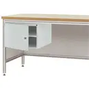Manuflex ZB4723.7035 Sous-châssis pour table de travail ALU, hauteur utile 300 mm avec butée de porte à gauche, pour pro